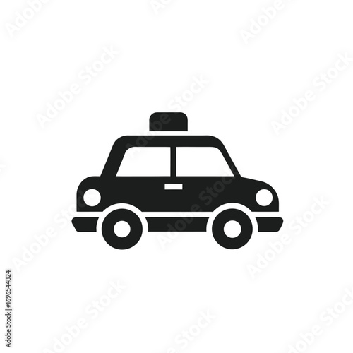 Classic Taxi Car Silhouette Vector