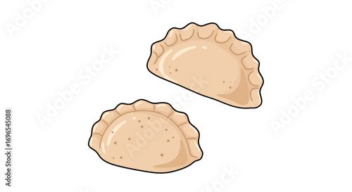 Delicious dumplings pierogi ravioli empanada pastry food cuisine tasty snack meal lunch dinner gourmet on transparent background