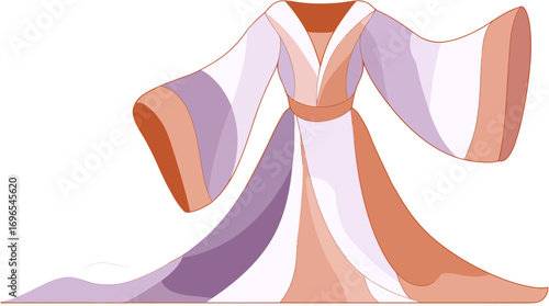 Colorful traditional dress design illustration