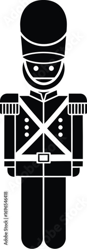Classic toy soldier illustration with a proud stance and detailed uniform