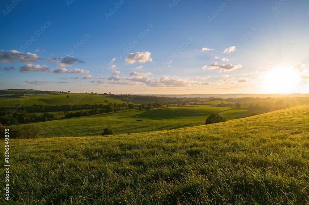 Obraz premium Scenery bathed in the glow of the late afternoon