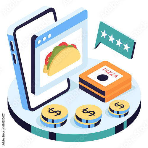 A unique design illustration of taco