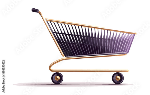 Elegant shopping cart illustration