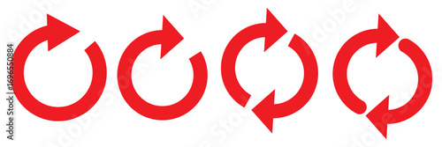 circle arrow icon set. circular arrow icon, refresh, reload, rotation. Green recycle vector icon symbol. Repeat and reload icons set and arrow rotation circle