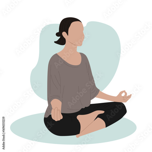 woman meditating yoga. woman doing meditate yoga pose