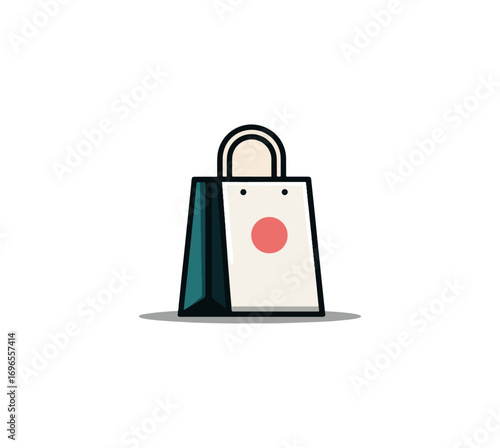 Paper shopping bag illustration