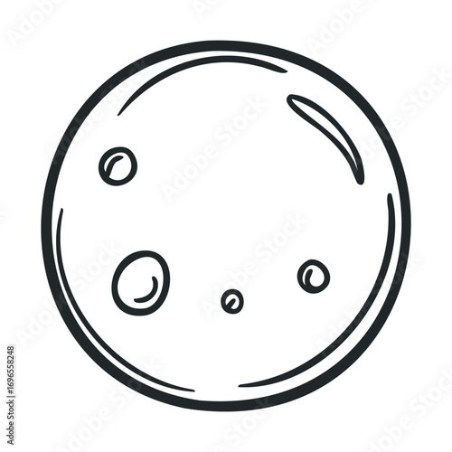Unique bowling ball design for fun game night experience. Vector line illustration