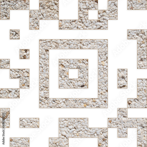Código QR micro Aztec con textura de piedra