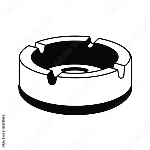 an ashtray for disposing of cigarette ash