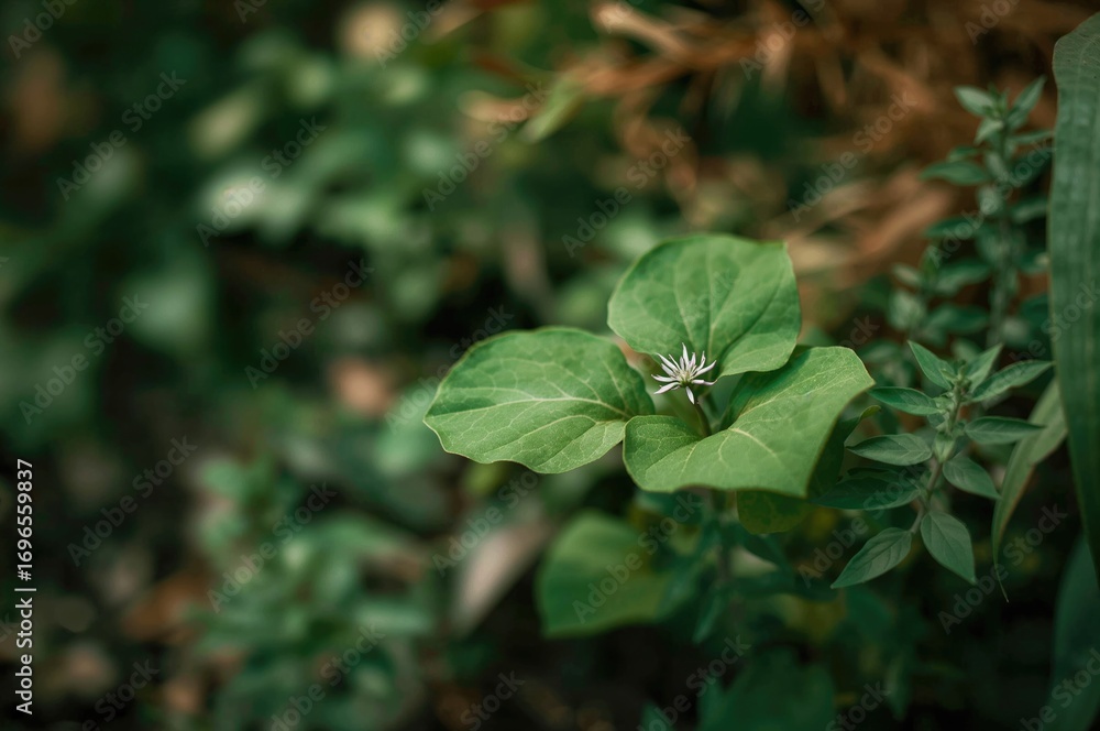 Fototapeta premium Herbaceous Gotu Kola Growing Outdoors