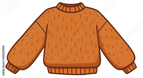 Autumn knitwear garment apparel sweater fashion style clothing warm cozy comfortable soft trendy casual wardrobe on transparent background