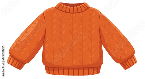 Cozy knit sweater fashion apparel clothing garment warm winter autumn style knitted texture sweater design on transparent background