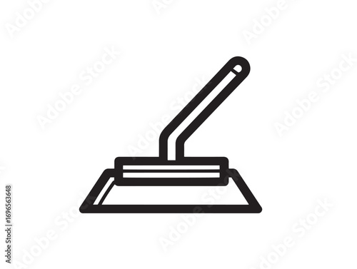 Professional Soil Leveller Equipment Icon in Clean Minimal Vector Artwork Illustration