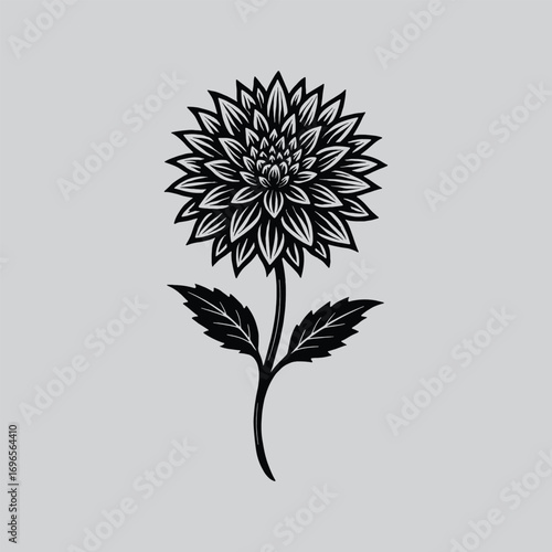Wallpaper Mural Strawflower Flower Line Art for Logo Design Torontodigital.ca