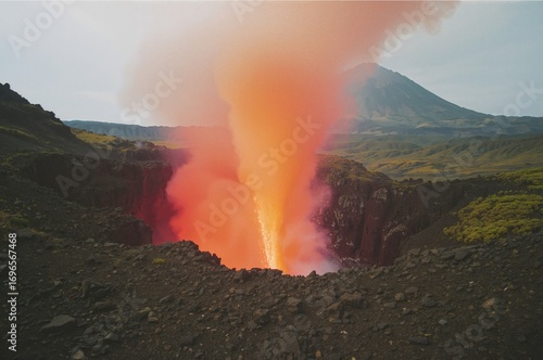Volcanic Eruption Adventure at a Famous Hot Springs Destination in South America