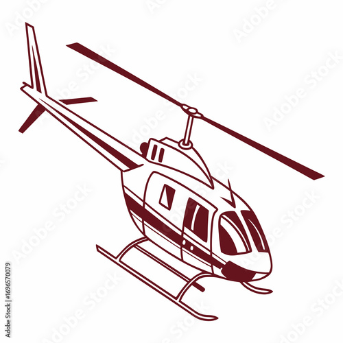 helicopter silhouette vector graphic, copter icon vector illustration.