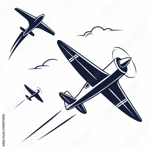 airplanes vector icon on white background, airplane vector Illustration