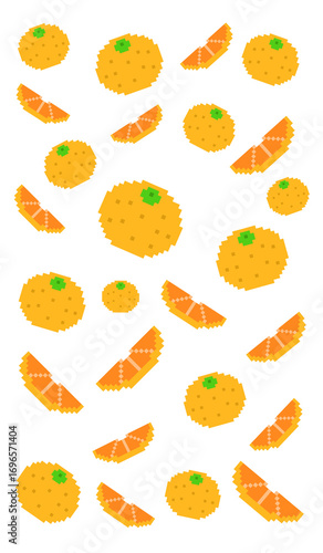 Pixel Art Vertical Orange Pattern