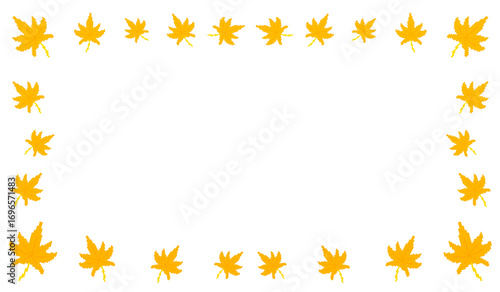 Pixel Art Yellow Maple Frame Design