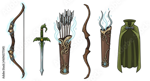 Fantastical Arsenal: Enchanted Weapons and Accessories for a Forest Guardian