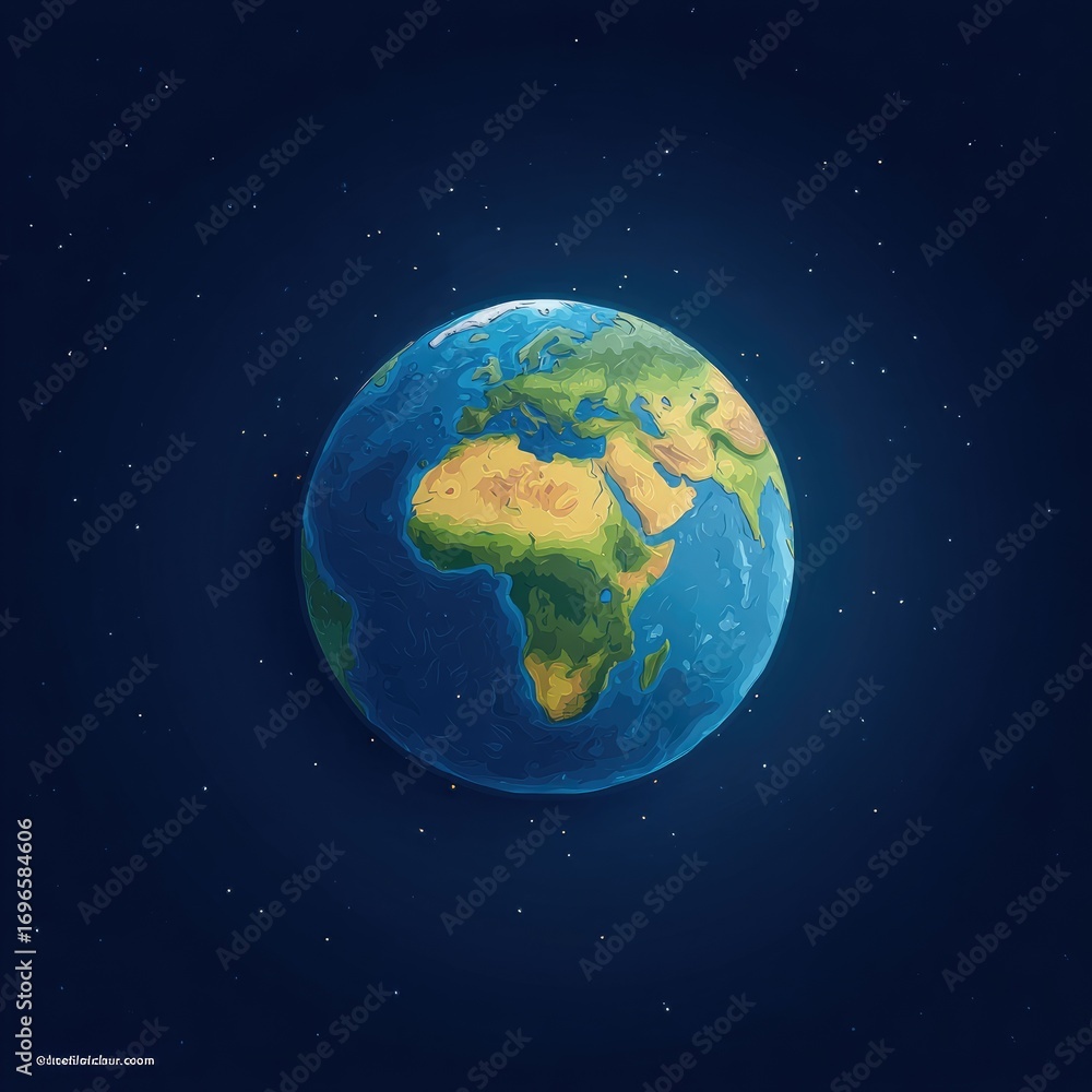 Fototapeta premium Earth globe in space (1)