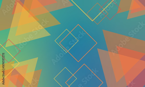 "Geometric Gradient Abstract Background"

Description:
A modern abstract background featuring overlapping translucent triangles and outlined squares in vibrant shades of orange, yellow, red, and teal.