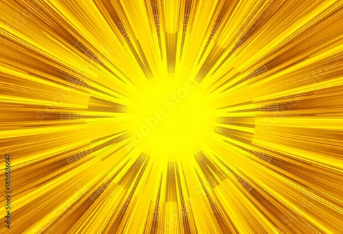 Abstract yellow sunburst, radiating circular pattern,   radiant,  sunburst