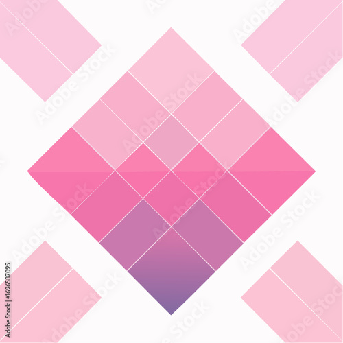 Pink And Purple Abstract Diamond Pattern Design