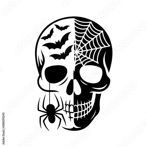 Halloween vector designs, Halloween skull vector svg files