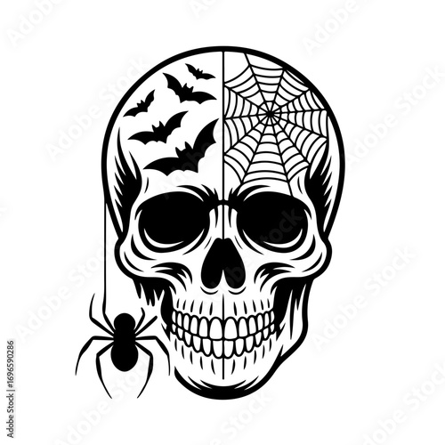 Halloween vector designs, Halloween skull vector svg files