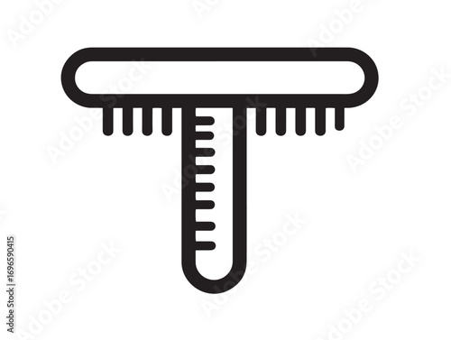 Elegant Tamping Tool Icon in Clean Contemporary Agricultural Vector Artwork Style
