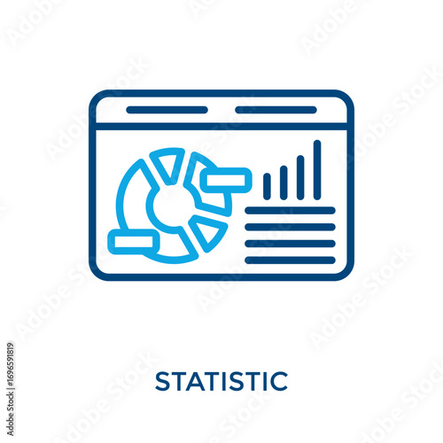 Statistic Icon Glyph Style. Vector Illustration For Graphic Design