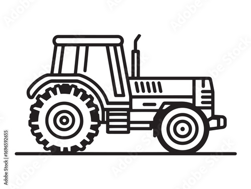 Tractor Accessory Kit Icon in Clean Agricultural Minimal Vector Illustration