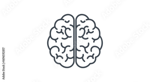 Neuron Network: Cerebral Schematic Representation of Human Intellect and Cognition Vector Depiction