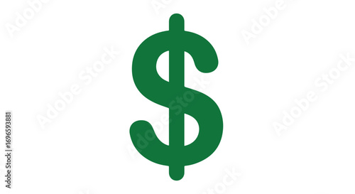 Symbolizing Prosperity: A green dollar sign emblem conveying financial stability and economic growth in financial markets and business ventures