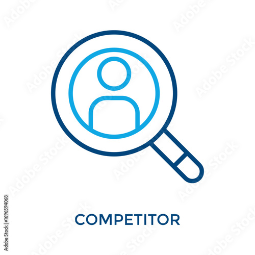 Competitor Icon Glyph Style. Vector Illustration For Graphic Design