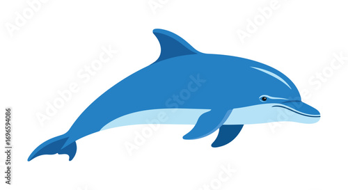 Illustrative oceanic mammal artwork showcasing a dolphin, aquatic elegance captured in digital form, a blue marine masterpiece for visual storytelling