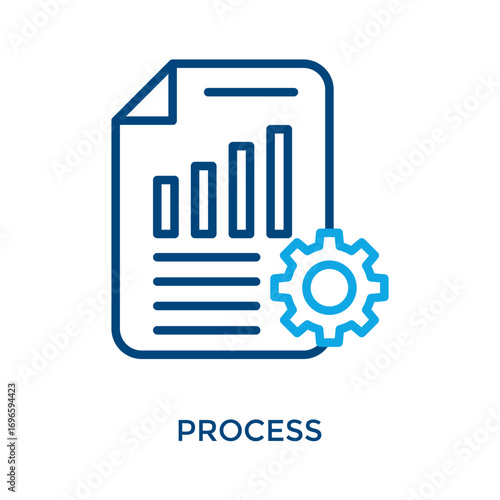 Process Icon Glyph Style. Vector Illustration For Graphic Design