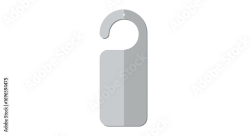 Hanging notification sign for doors with space for text, isolated on a white background, minimalist design for hotels