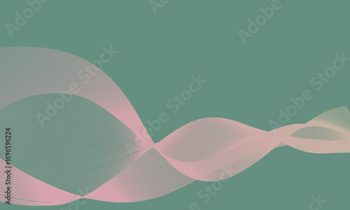 Title (Background):
"Soft Pink Wave Line Background"

Description:
A soothing abstract background featuring flowing pink and cream wave lines over a muted green backdrop.