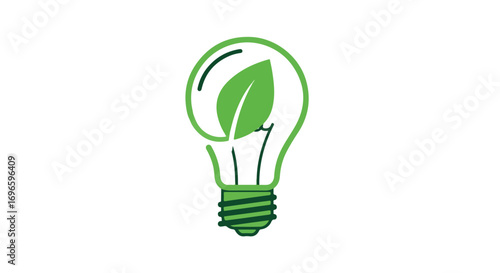 Symbolic illustration representing eco-friendly technology innovation combining nature with energy-efficient solutions advocating for sustainable