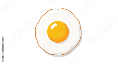 Sunny-Side Up Egg Illustration: A Delicious and Playful Graphic for Food-Related Projects, Menus, and Kitchen Decor applications