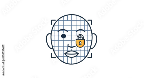 Secure identity verification system showcasing advanced facial recognition technology implemented for user authentication and secure data protection