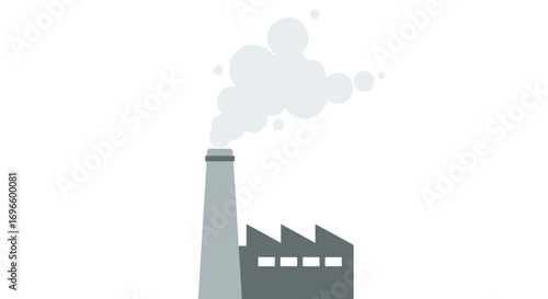 Factory emissions concept showcasing a stark visual representation of industrial environmental impact and pollution