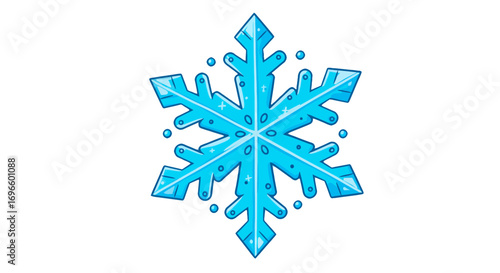 Winter snowflake frost ice crystal design element seasonal decoration holiday celebration cold weather graphic on transparent background