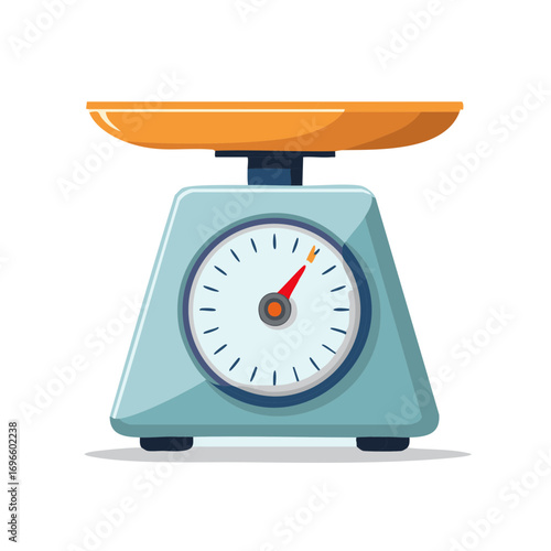 Kitchen Scale with Orange Tray and Red Needle Dial for Measurement