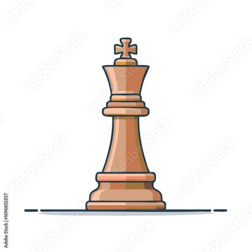 Chess King Piece Vector Illustration
