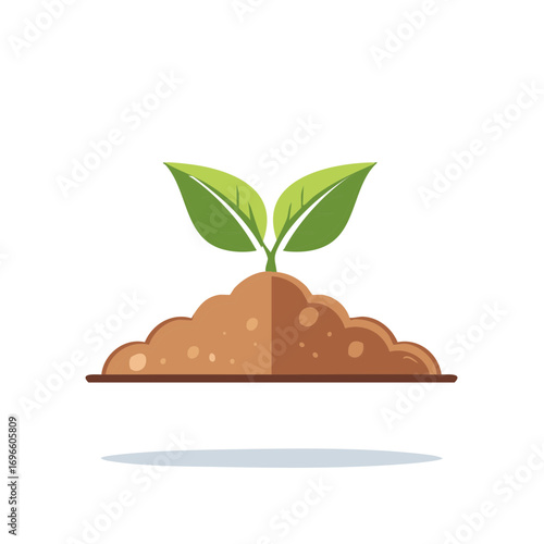 Tiny sprout emerges from soil a hopeful illustration of nature's fresh start and new beginnings symbolizing growth and potential
