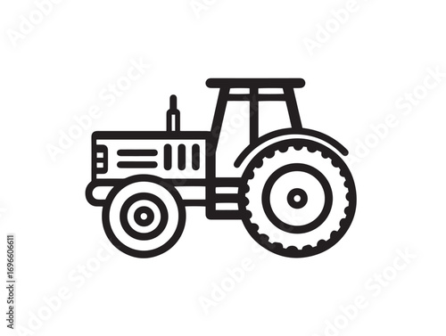 Tractor Weight Icon in Strong Minimal Agricultural Clean Line Vector Illustration Style