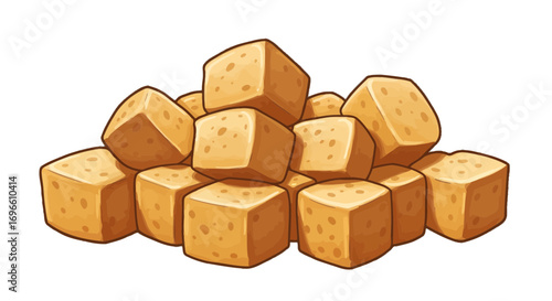 Delicious caramel candies sweet dessert fudge toffee sugar cubes tasty treat confectionary food snack on transparent background